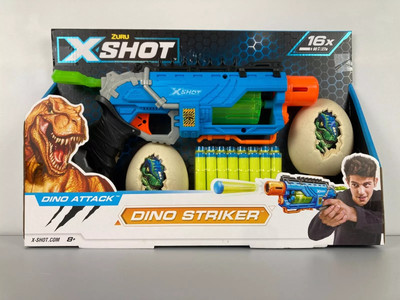   X-Shot  Dino Attack  Series Dino Striker Blaster Set 2021 | Rare Blue Color