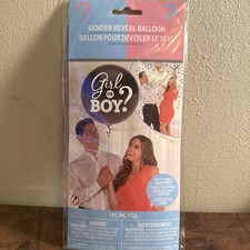 One piece gender reveal balloon with confetti blue for A boy