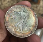 Toned 1998 Silver ASE American Silver Eagle Rev Dark Toning