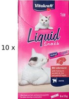 Vitakraft Liquid Snack Mit Leberwurst (€31,67/Kg) Katzen-Snack 10 X 6 X 15 G