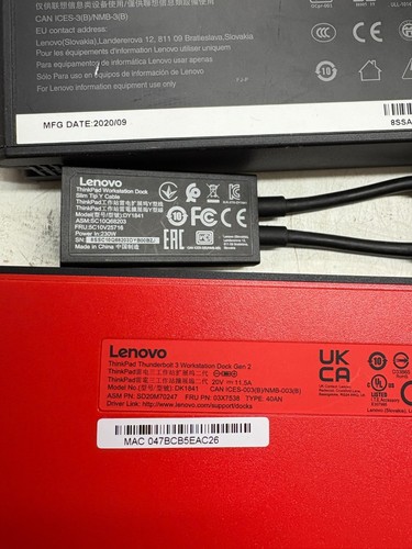 Lenovo ThinkPad Thunderbolt 3 2 Gen Noir Y Câble HDMI Station d'accueil USB - Photo 4/4