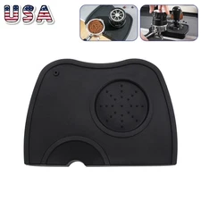 Countertop Barista Tamping Mat Espresso Tamper Station Non-Slip Silicone Black