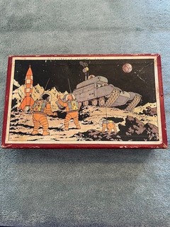 Puzzle en bois "On a marché sur la lune" Tintin (Années 50 )