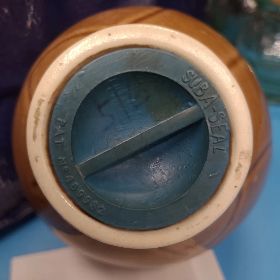 Vintage Football Money Box Brown Ceramic Earthenware w/ Plastic Stopper - Image 3 of 3