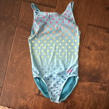 Girls Sleeveless Multi-Color Polka Dot Dance Leotard