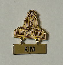 Universal Studios Brooch Pin Name Badge/Tag. Name: Kim. Used.