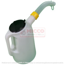 BROCCA LT 5 CARAFFA IN PLASTICA CON BECCUCCIO PER OLIO MOTORE GASOLIO CONTENITOR
