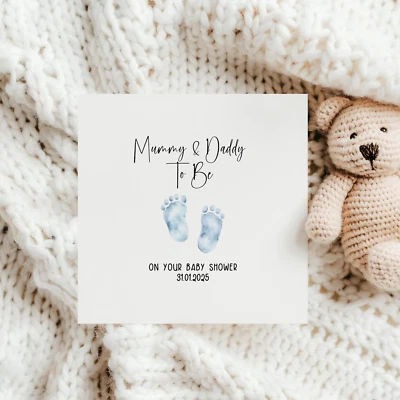Personalised Baby Shower Card - Mummy & Daddy To Be