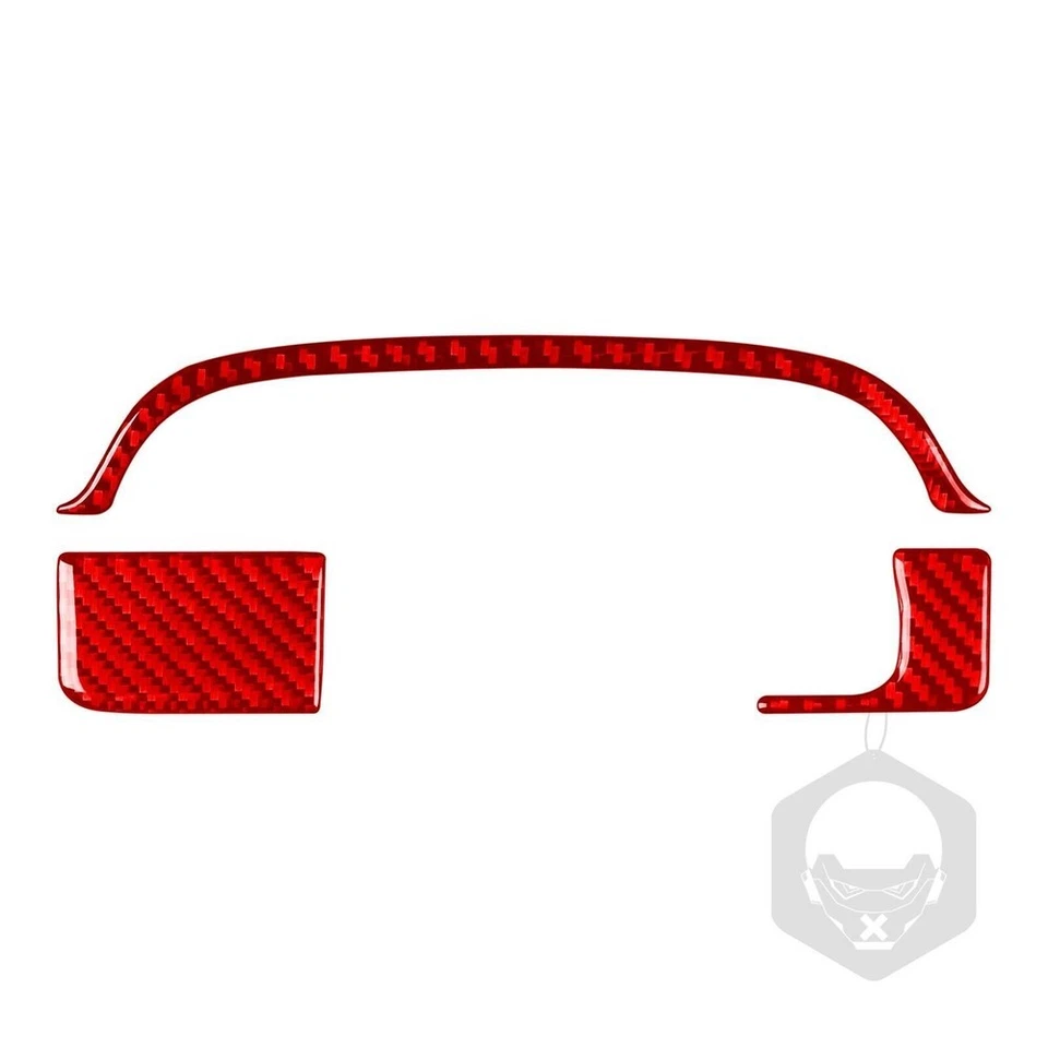 Cubierta velocímetro salpicadero para RAM 1500 2500 3500 02-05 vinilo rojo fibra de carbono Foto 3 de 4