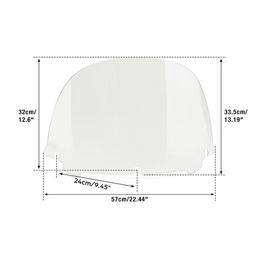 12'' Clear Windshield Windscreen Fit For Harley Electra Street Glide 2014-2023 - Picture 5 of 10