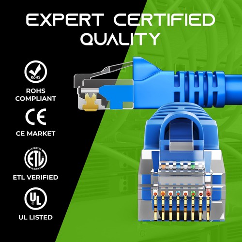 24-Pack Cat5e Ethernet Patch Cable 0.5 Feet - Snagless RJ45 Computer LAN Netw... - Picture 5 of 8