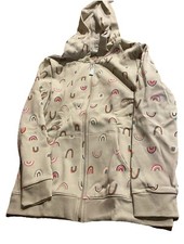 Girls Sweatshirt Zip Up Rainbows Size XXL 16/18  Cat and Jack