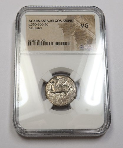 350-300 BC NGC ANCIENTS VG | ACARNANIA, ARGOS AMPH. AR Stater Pegasus #40416A - 第 1/4 張圖片