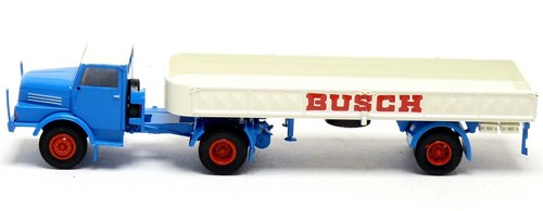Brekina 71404 IFA S 4000 H3A pianale autoarticolato circo bush camion DDR H0 1:87 - Foto 3 di 3