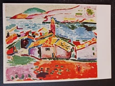 postcard art Matisse Landscape at Collioure painting unposted