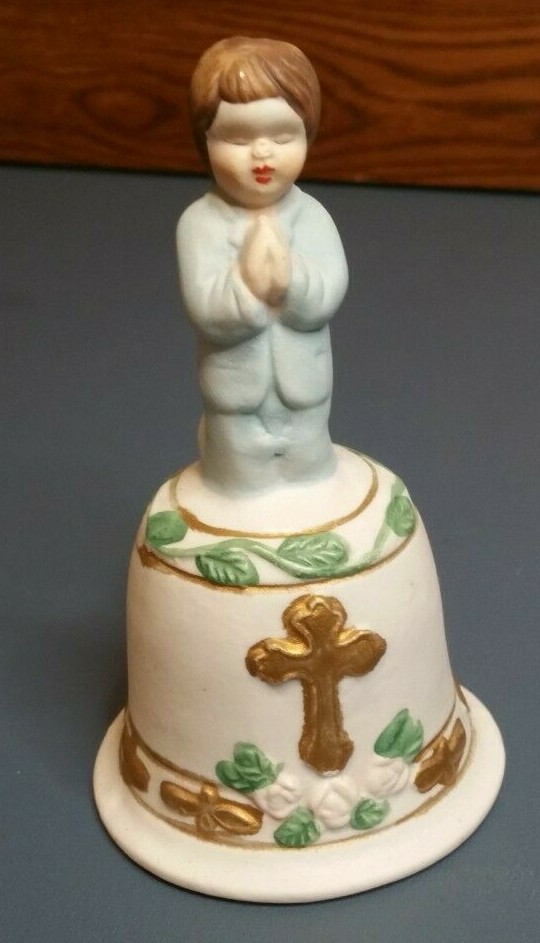 First Communion Bell VINTAGE First Communion Gift Figurine & Bell RARE MINT | eBay