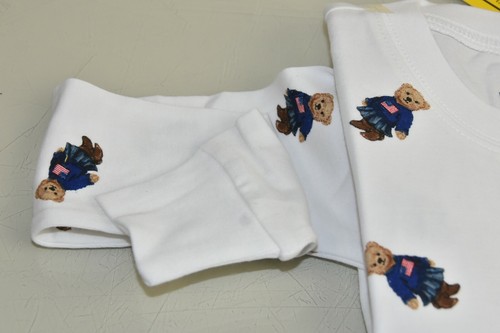 NEW Ralph Lauren Polo Bear GIRL Jersey SLEEP 2 PC SET COTTON Pajama 6 8 10 12 14 - Picture 7 of 12
