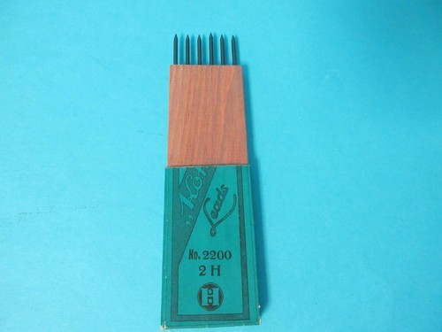 VINTAGE L&C HARDTMUTH KOH-I-NOOR LEAD REFILL 2H #2200 29 SIX PACK ANTIQUE BOX - Picture 5 of 15