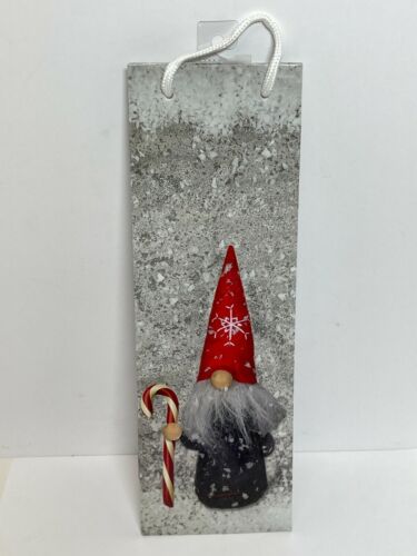 WINE, LIQUOR, Bottle Gift Bag for Christmas, Holidays, Parties - Elf Candy Cane