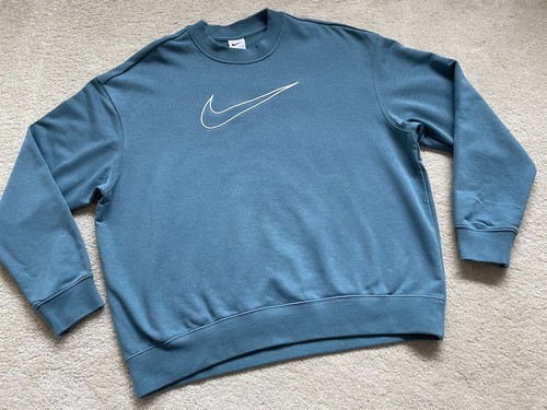 Women’s Nike Dri-FIT Get Fit Crew-Neck Blue Oversized Sweatshirt BNWT - Picture 2 of 6