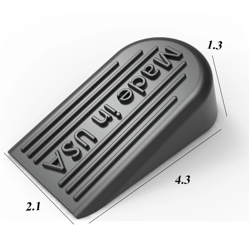 Rolhas de porta de borracha para parte inferior da porta feitas nos EUA - Cunha de batente de porta para carpe - Imagem 3 de 4