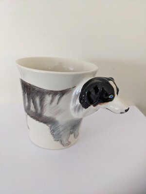 Australian Shepherd Hund Handbemalt Kaffeebecher 3D Keramik Heiß Kalt Getränk Tasse