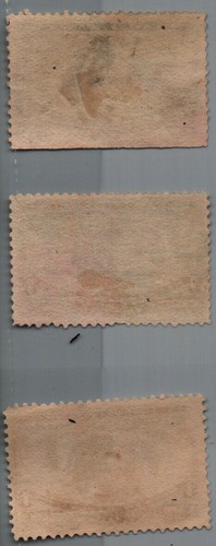 USA 1893 FLLET OF COLUMBUS USED LOT / COLLECTION OF THREE - Picture 2 of 2