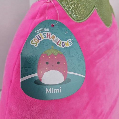 New Original Squishmallows 16" Mimi The Strawberry Pink Plush Pillow - Picture 8 of 9