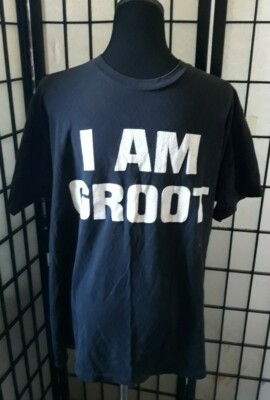 Guardians Of The Galaxy ''I AM GROOT'' T shirt Marvel preowned Large 