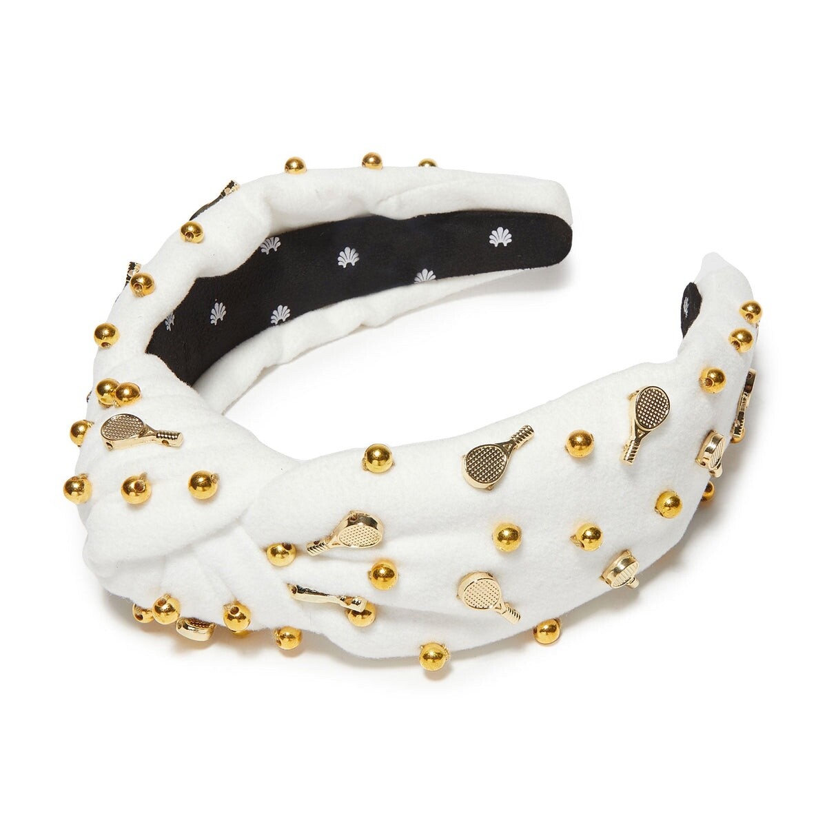 Lele Sadoughi White Tennis knotted Crystal Headband NWT  display picture 3