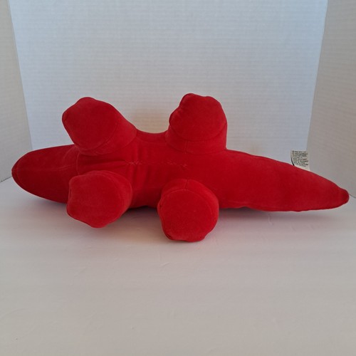 Manhattan Toy Company Stegosaurus Dinosaur Red Velveteen Plush 17" Vintage 1991 - Picture 15 of 23