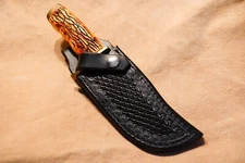Custom Black Leather Sheath for Schrade 171uh