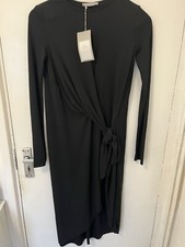 NWT Zara Black Tie Side Detail Dress Size S