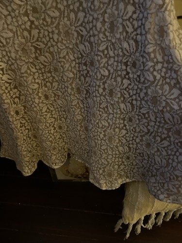 antonio melani Cocktail Dress Cream Floral Lace Satin Lined Sz 14 Back Zip - Picture 15 of 17