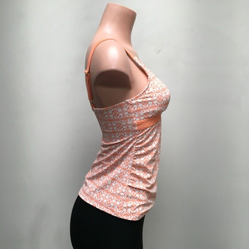 Cabana Life Talbots Womens Orange Lined Ruched Scoop Neck Maldives Tankini M - Picture 3 of 8