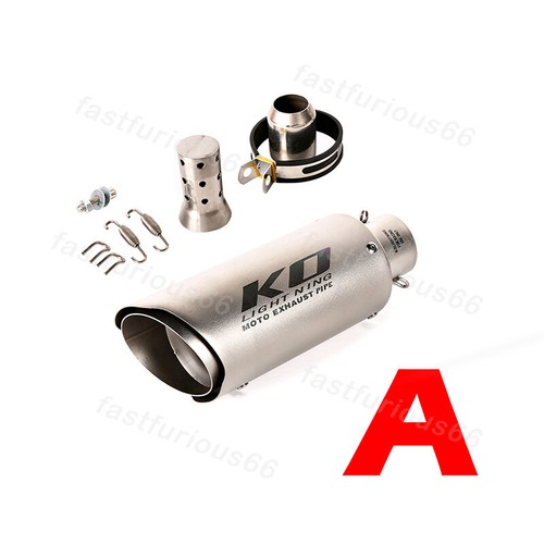 38-51mm Universal Exhaust Muffler Pipe Stainless Steel Motorcycle Tail Escape - Picture 7 of 12