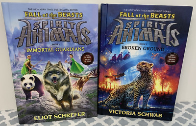 Lot of 2 - Fall of Beasts: Spirit Animal HC Books Immortal Guardians + Broken Gr