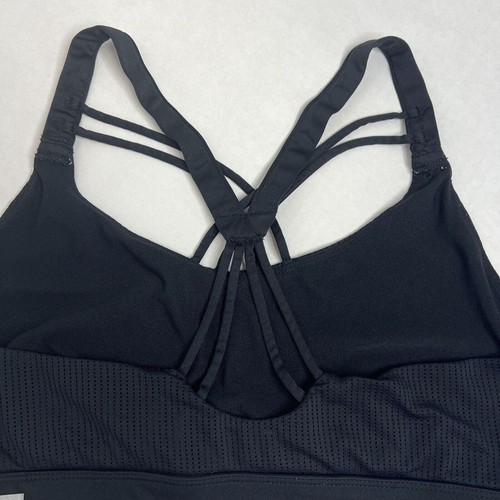 Sujetador deportivo RBX para mujer de malla negro con cruzada delantera y trasera - talla XL - Imagen 9 de 12