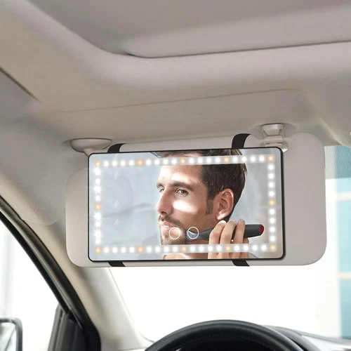 Car Sun Visor Vanity Mirror 60 LEDs Touch Screen Makeup Mirror For Volvo NEW - Bild 2 von 8