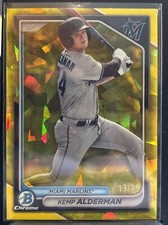 2024 Bowman Sapphire Kemp Alderman Yellow /75 BCP82 Marlins