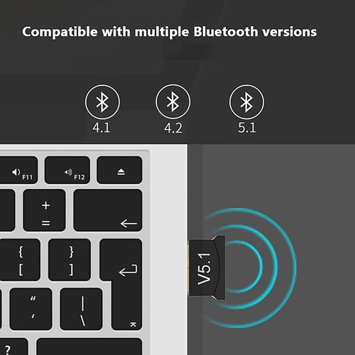 USB Bluetooth 5.1 Adapter Transmitter Receiver Bluetooth Audio Wireless Adapter - Photo 9/11