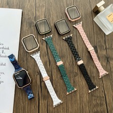 Full Protection Case Acrylic Band for Apple Watch 8 7 SE 6 5 4 3 41/45/40/44MM