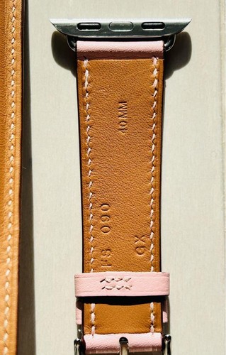 Apple Watch Hermes Double Tour Rose Sakura Leather Band 41-38mm Limited Edition - Zdjęcie 5 z 8