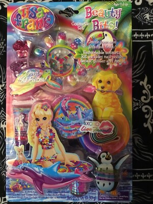 LISA FRANK COSMETIC SET BEAUTY BITS ~OVER 150 PIECES ~XOXO ~FINGER, NAILS & HAIR