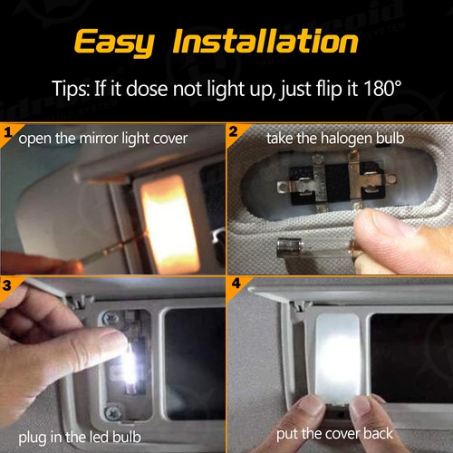 White LED Interior Light Bulbs Package Kit for Toyota Tacoma 2016 - 2022 2023 - Picture 5 of 15