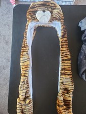 Toboggan Hat With Warmers For Child-Animal Theme: Tiger - New