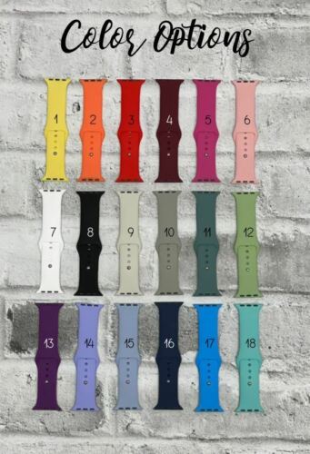 Correa deportiva de silicona de repuesto para Apple Watch Series 7 6 SE 5 4 3 2 - Imagen 16 de 25