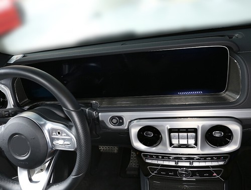 Real Carbon Fiber Central Navigation Cover For Mercedes-Benz G-Class 2019-2021 - Picture 2 of 12