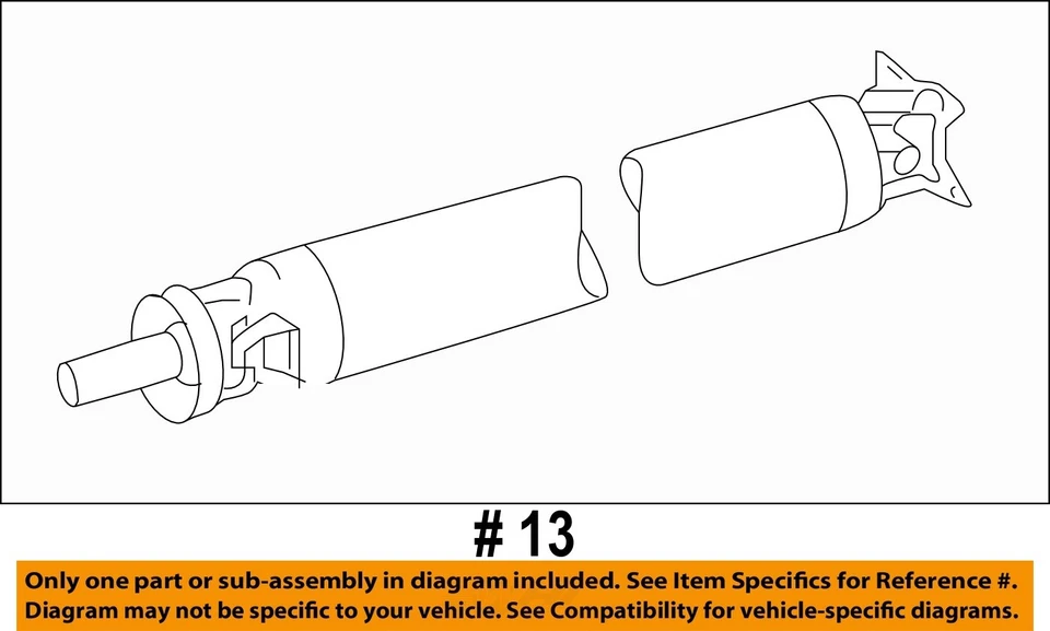2010 2011 2012 Toyota Sequoia OEM 5.7L 2WD Rear Drive Shaft - Image 4 of 4