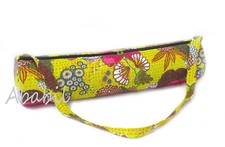 Yoga Bag Kantha Stitch Gym Exercise Mat Carrier Cotton Bags With Shoulder Strap